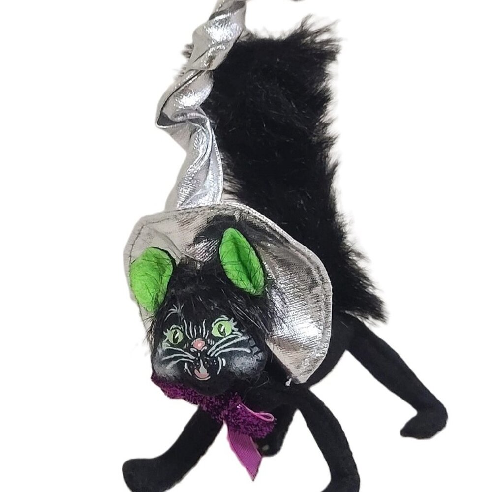 Annalee Halloween black cat witch felt figure